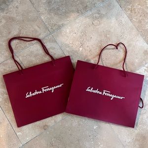 Salvatore Ferragamo bundle of 2 paper bags 15.5*12* 7